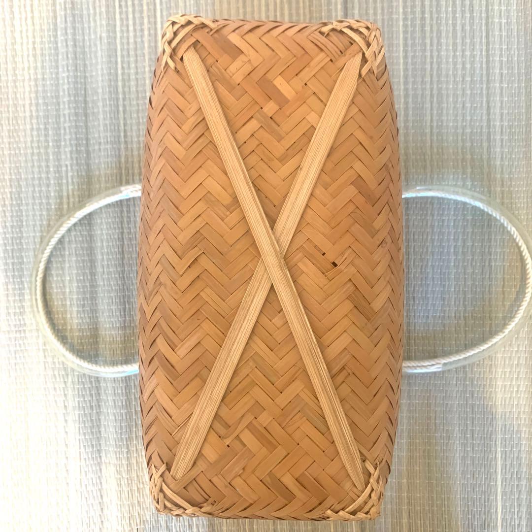 鳥越竹細工　市場かご●特選●貴重●取手部ビニール 岩手県産