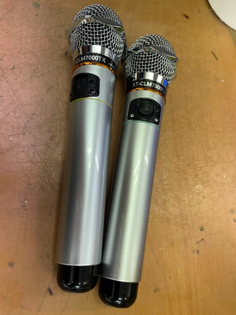 オーディオテクニカ赤外線ワイヤレスマイクセット　シルバー極上