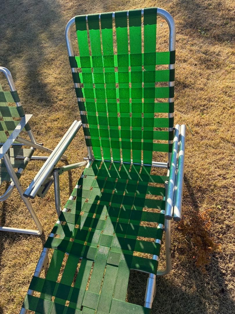 ビンテージ　アウトドアチェアー　ガーデンチェアー　2脚セット