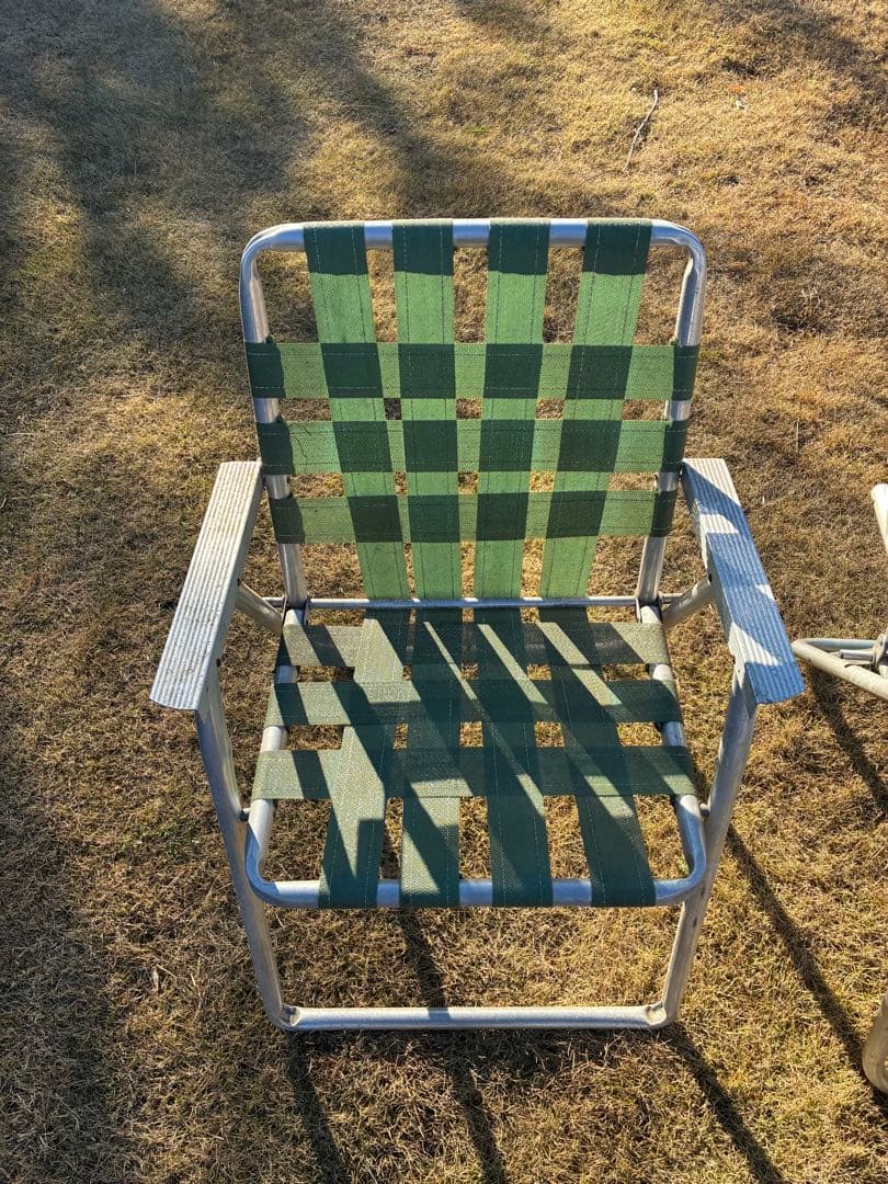 ビンテージ　アウトドアチェアー　ガーデンチェアー　2脚セット