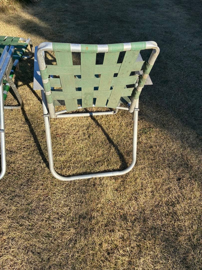 ビンテージ　アウトドアチェアー　ガーデンチェアー　2脚セット