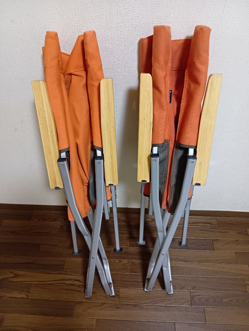 スノーピークpeak　ローチェア　帆布オレンジペアセット　中古