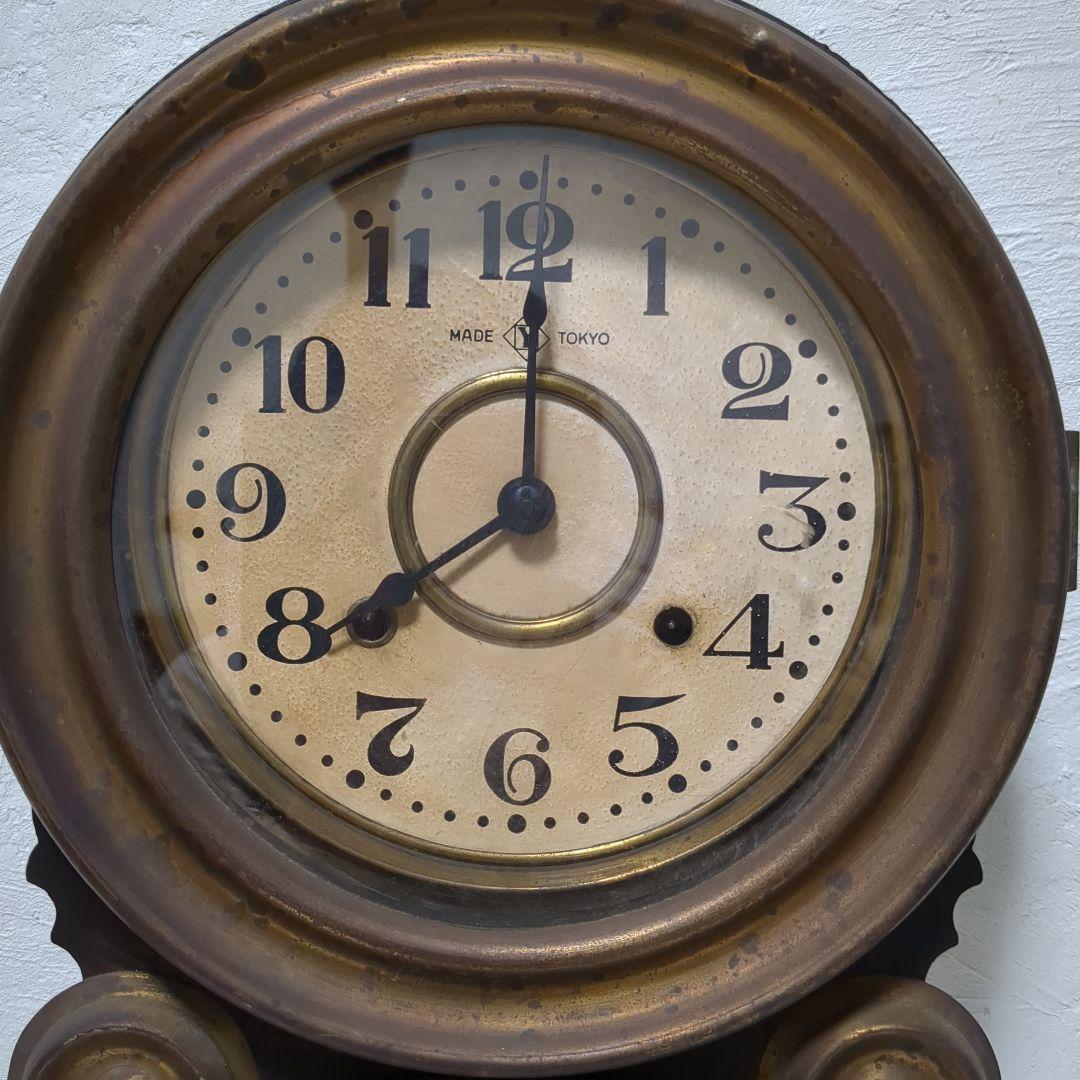 精工舎　時刻遅れあり　稼働品　だるま時計　ゼンマイ時計　振り子時計　昭和レトロ