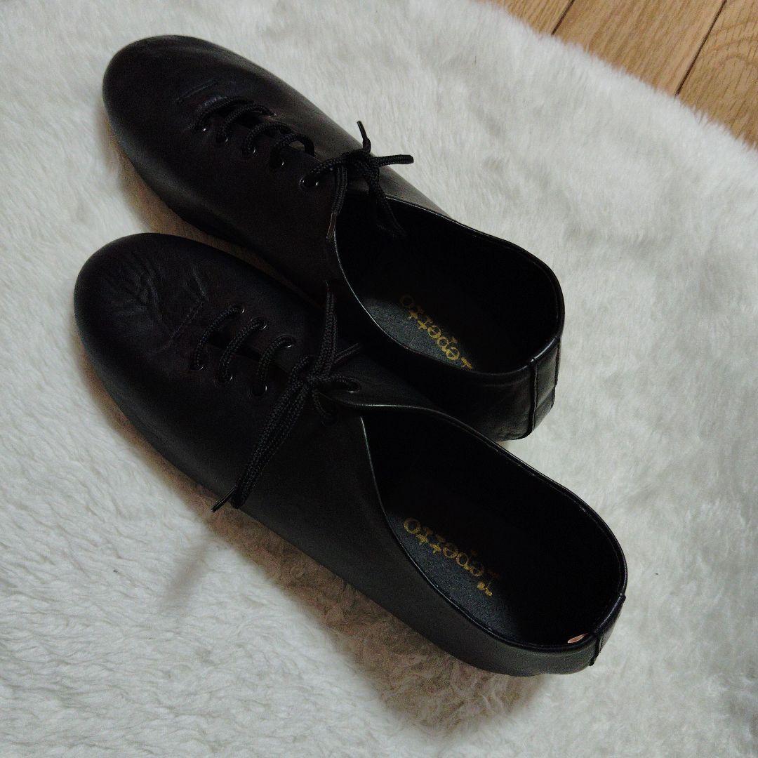 新品未使用　値下　repetto　レペット　JAZZ　ジャズ　ブラック　レザー黒