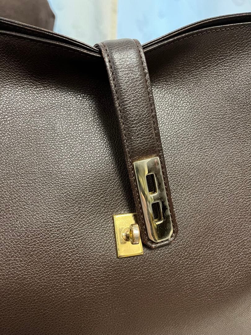 濱野皮革工藝　グレースディライトトート　ダークブラウンxゴールド金具　早苗バッグ