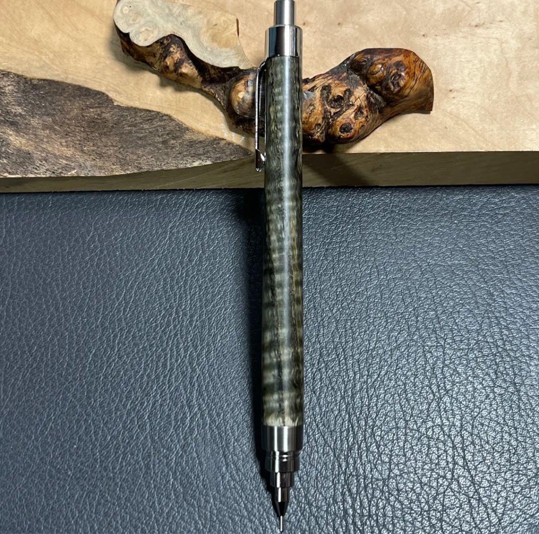 181タモ縮スタビ最強低重心ステンレス 細かい波ライトブラック handwood