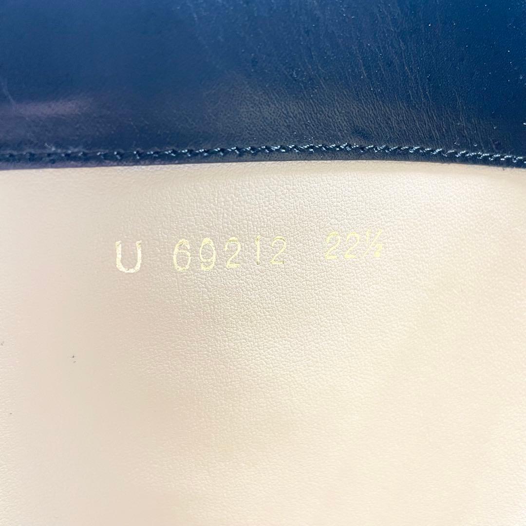 【美品】DIANA ダイアナ ロングブーツ サイドジップ レザー 黒 22.5