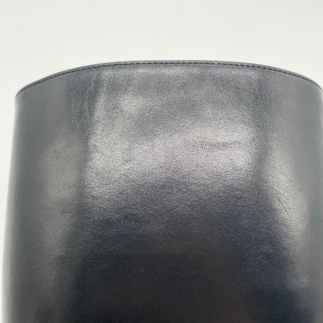 【美品】DIANA ダイアナ ロングブーツ サイドジップ レザー 黒 22.5