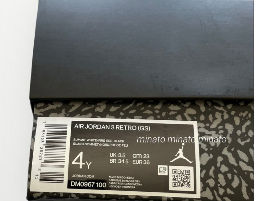 lv_vl レア新品 NIKE AIR JORDAN 3 RETRO GS