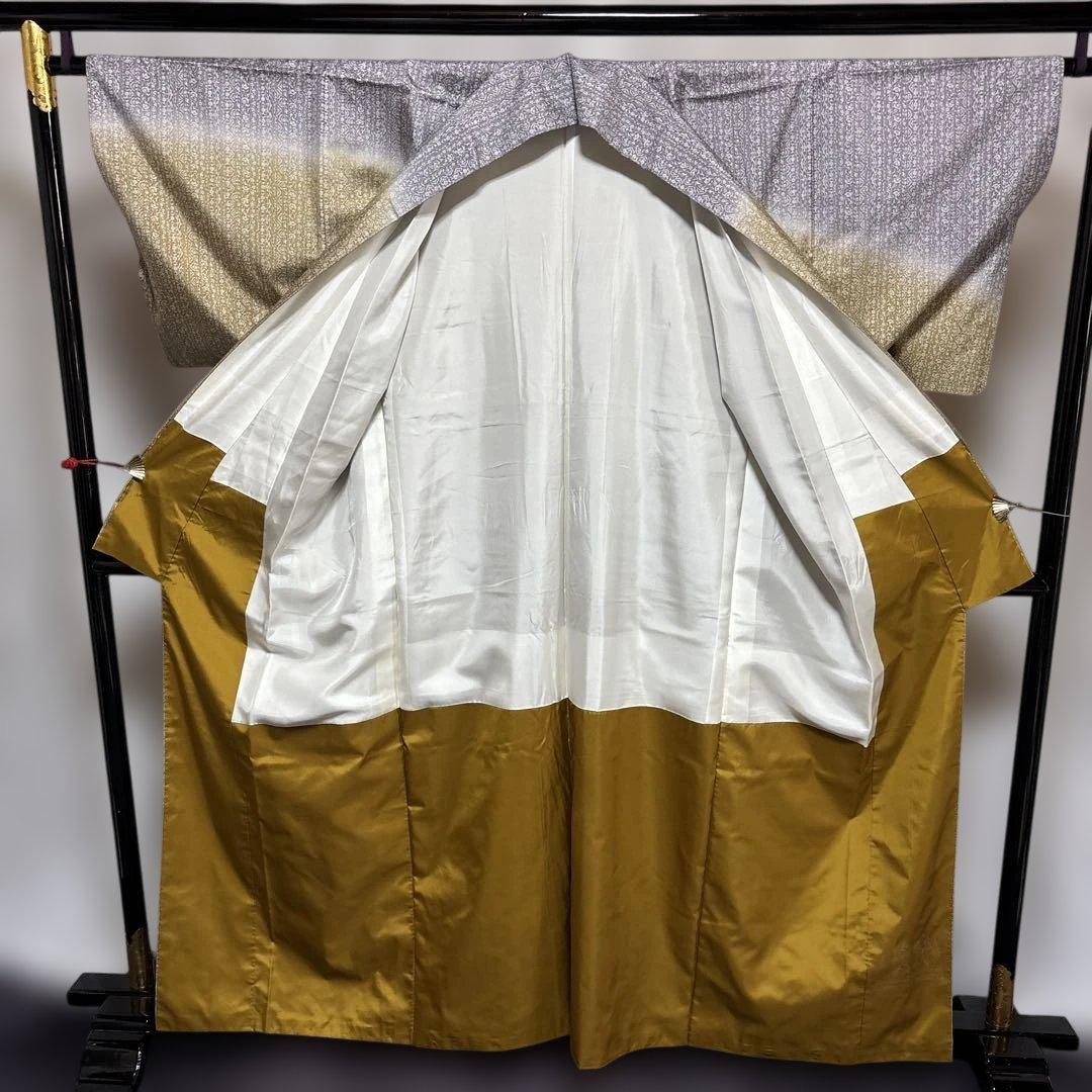 未使用近い　美品　袷　正絹　本場大島紬　フルセット　西陣綴れ織り袋帯