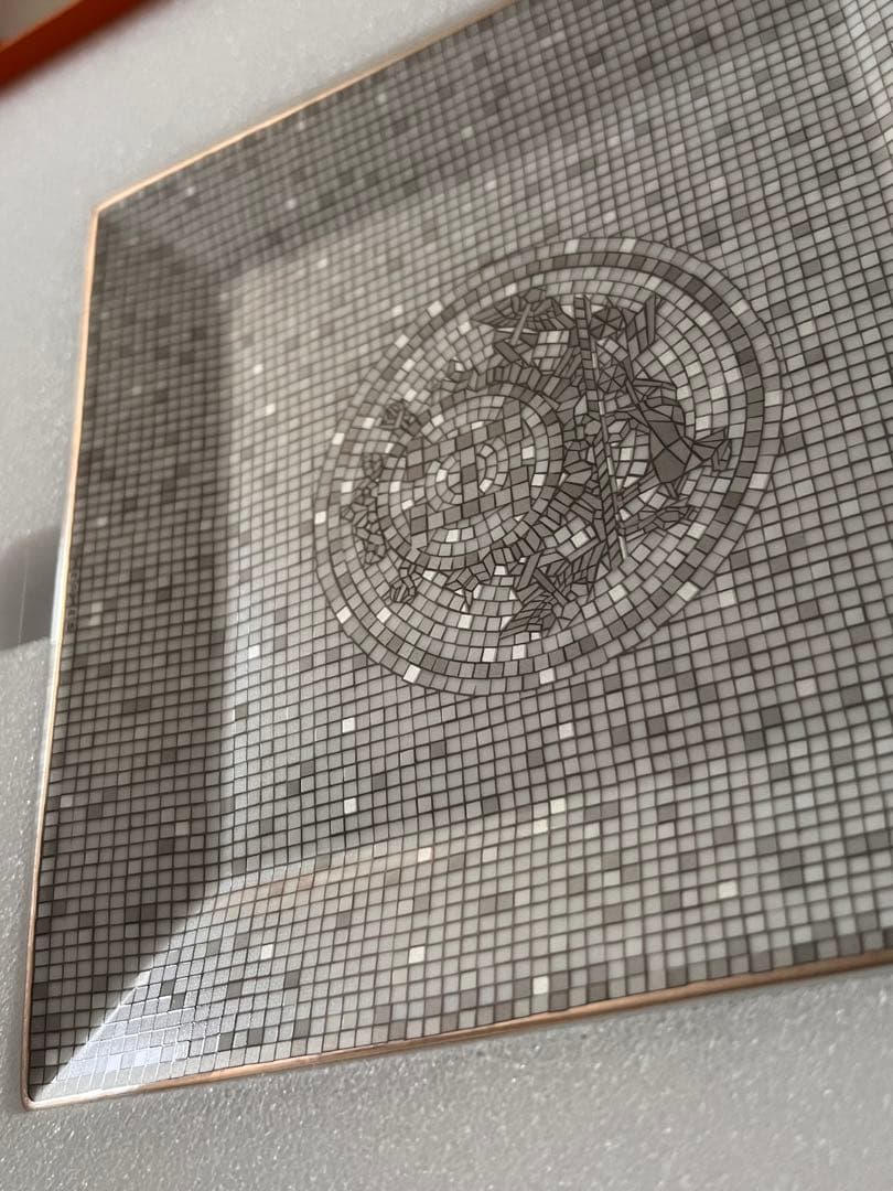 新品　エルメス セラミック皿 2枚セット グレー