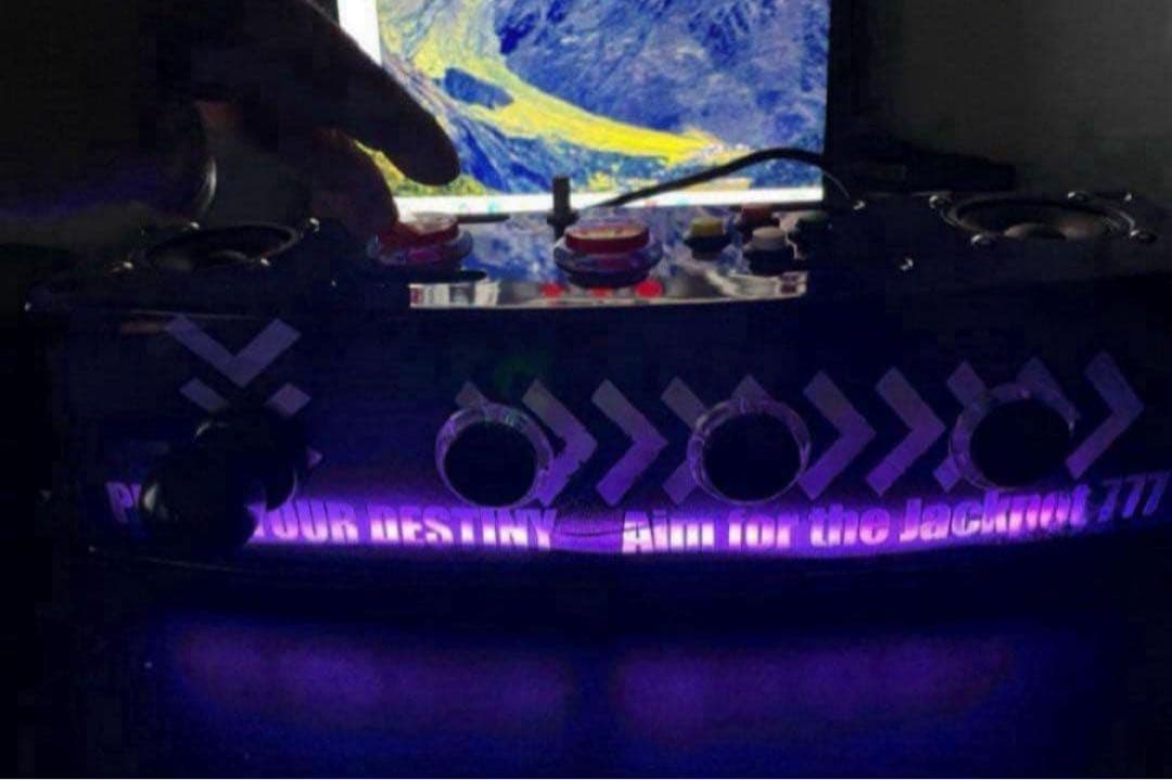 サミタ専用 9ボタンスロットコントローラー専用レバー搭載 LED＆スピーカー連動