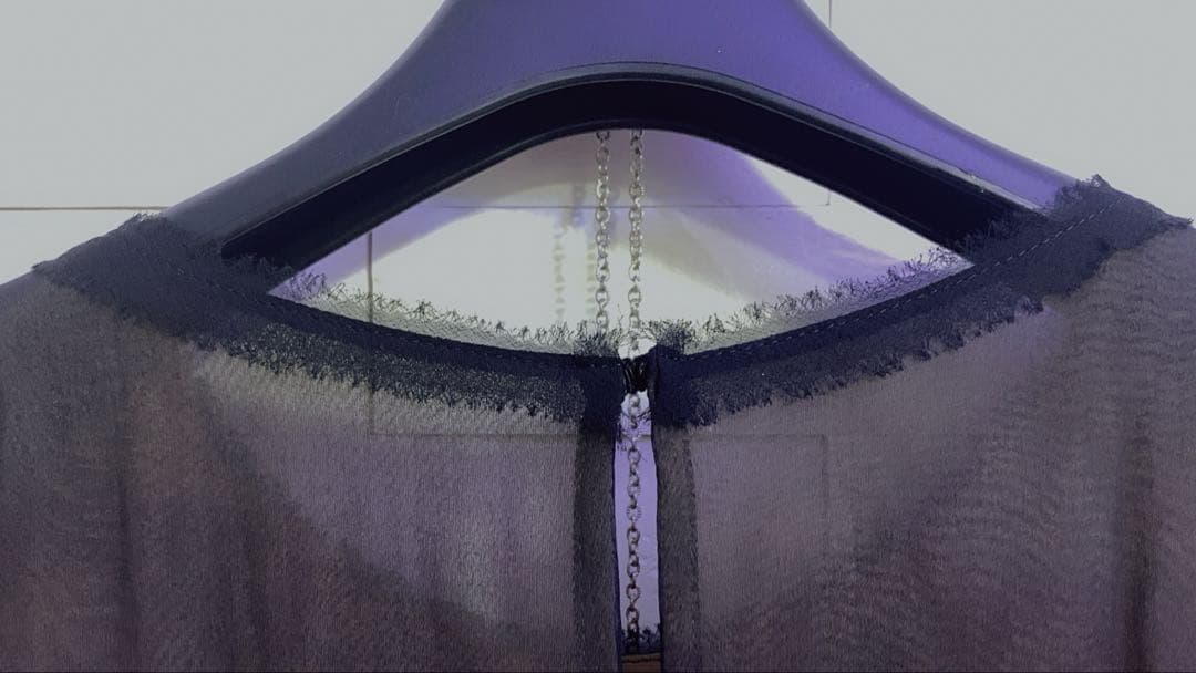 美品★FOXEY/フォクシーシルクシフォンワンピース 38 シルク100%