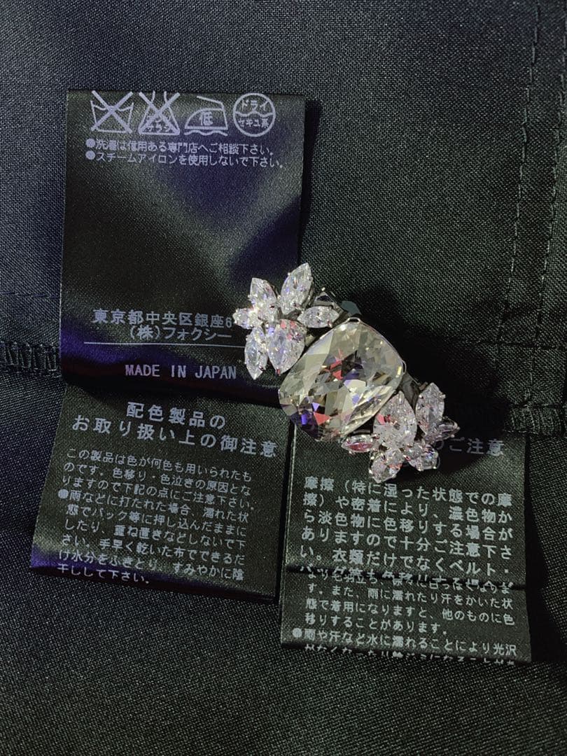 美品★FOXEY/フォクシーシルクシフォンワンピース 38 シルク100%