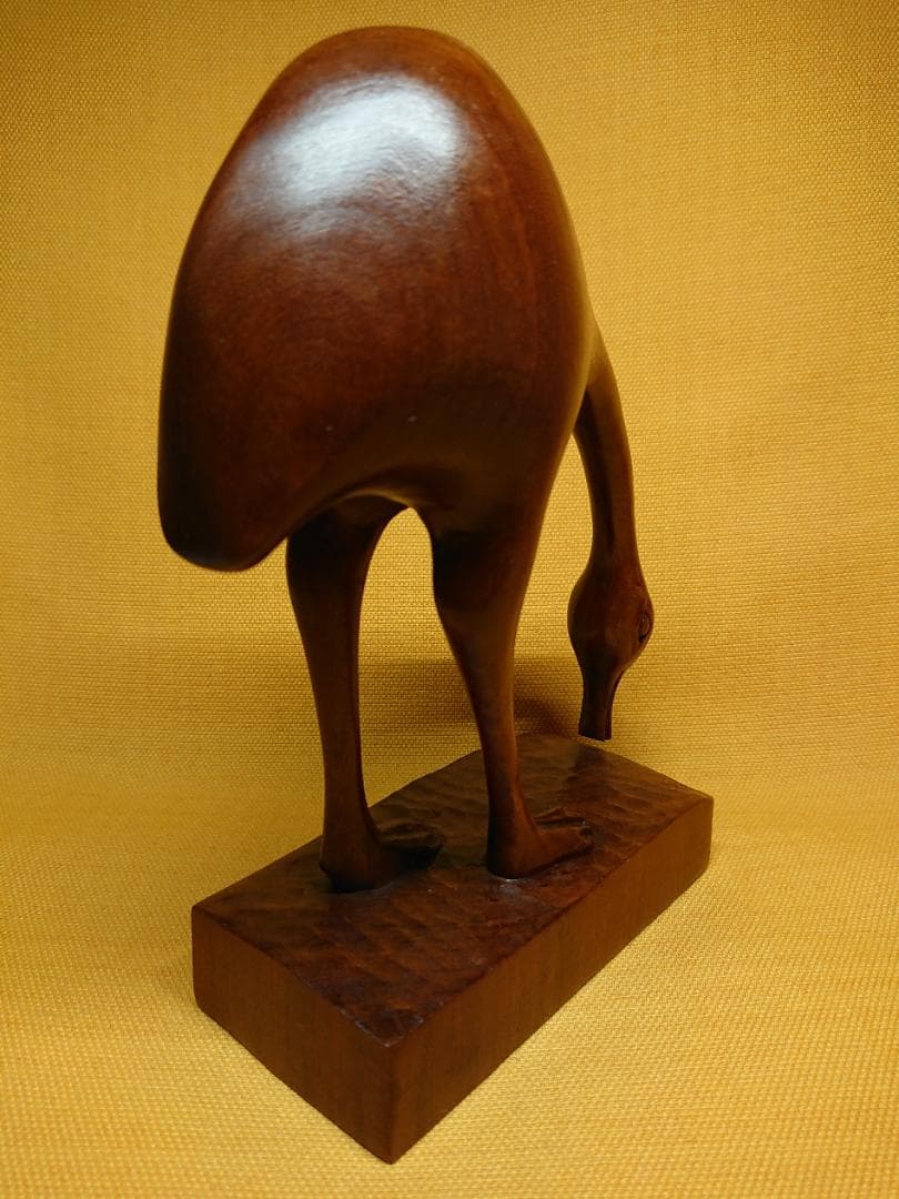 ビンテージ　とり　鳥　木彫　置物　インテリア　工芸品　美術品　A1005