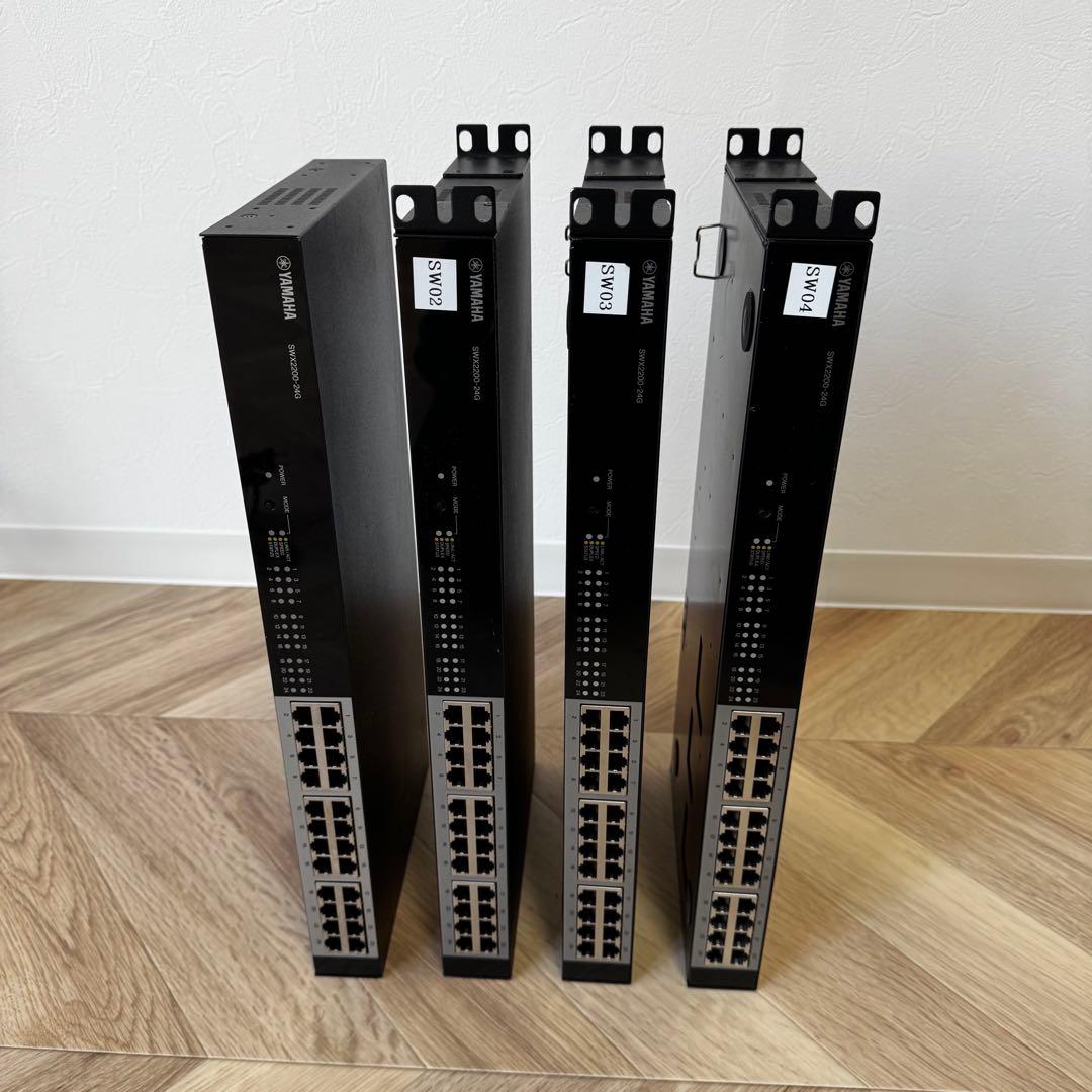 【4台セット】YAMAHA SWX2200-24G 24ポートスイッチングハブ