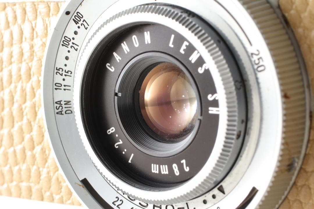 【整備済　美品】ベージュ　Canon demiハーフカメラ　露出計ok＃1317
