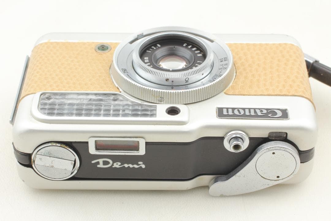 【整備済　美品】ベージュ　Canon demiハーフカメラ　露出計ok＃1317