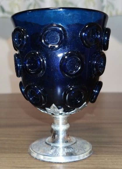 K*k様 由水常雄　正倉院宝物　紺瑠璃杯　復元品