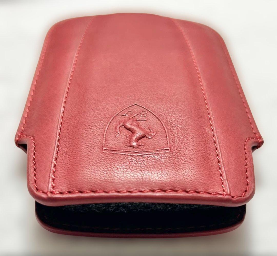 フェラーリ FIクラブ　Phone 3G 3GS 4G 4GS用レッド本革ケース