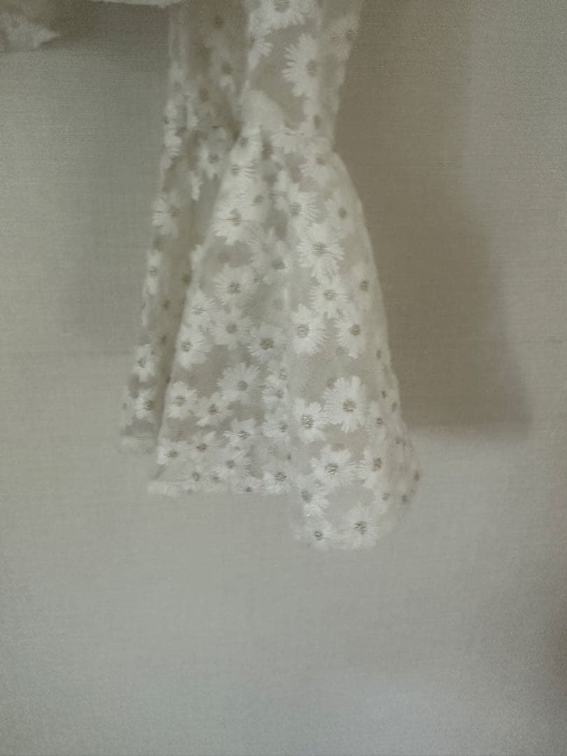 2025ウィムガゼット　刺繍レース ブラウス　花柄 シアー ホワイト 白