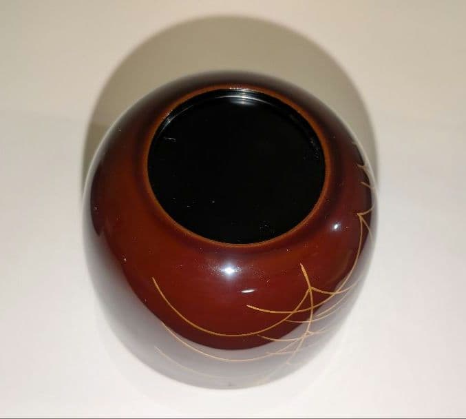 『鈴虫蒔絵』大棗　溜　吉田祥雲　漆器 茶道具 棗 秋　京塗師