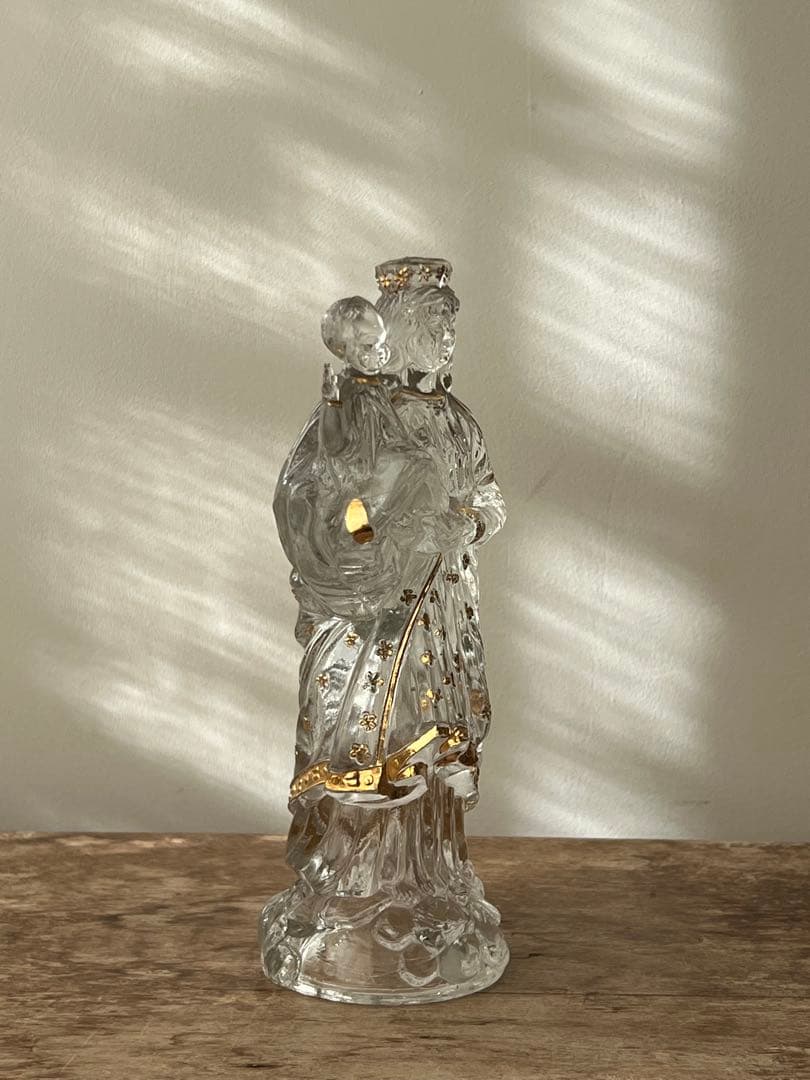 ガラス 聖母子像 マリア像