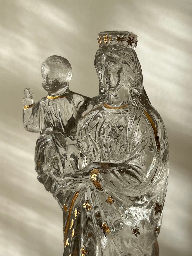 ガラス 聖母子像 マリア像