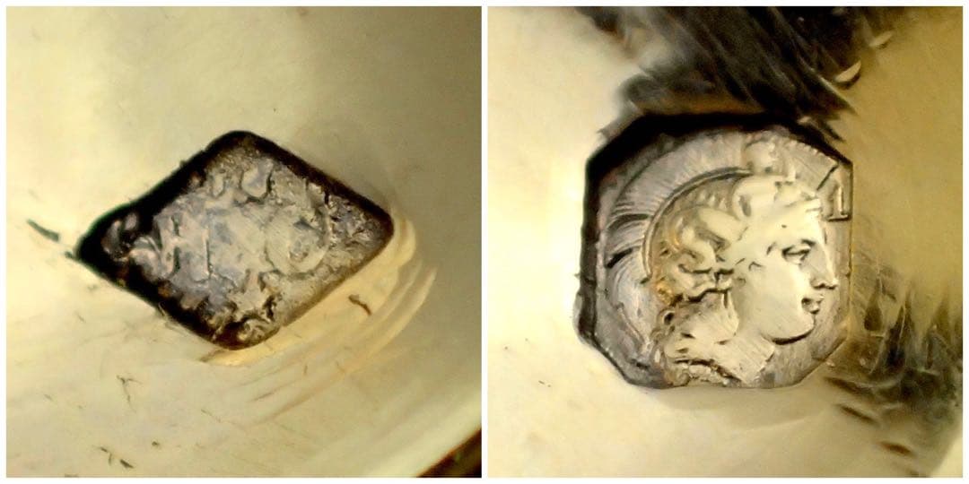 フランスアンティーク ODIOT 純銀無垢&ベルメイユ スプーン12本セット