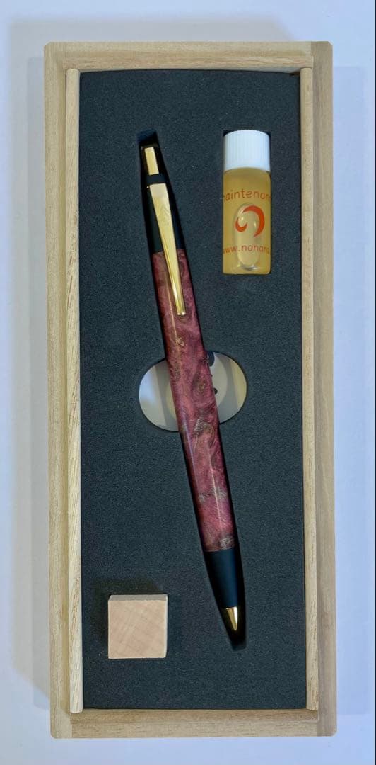 野原工芸 スタビライズドウッド メープル瘤 2色染 シャーペン