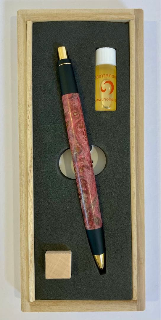 野原工芸 スタビライズドウッド メープル瘤 2色染 シャーペン