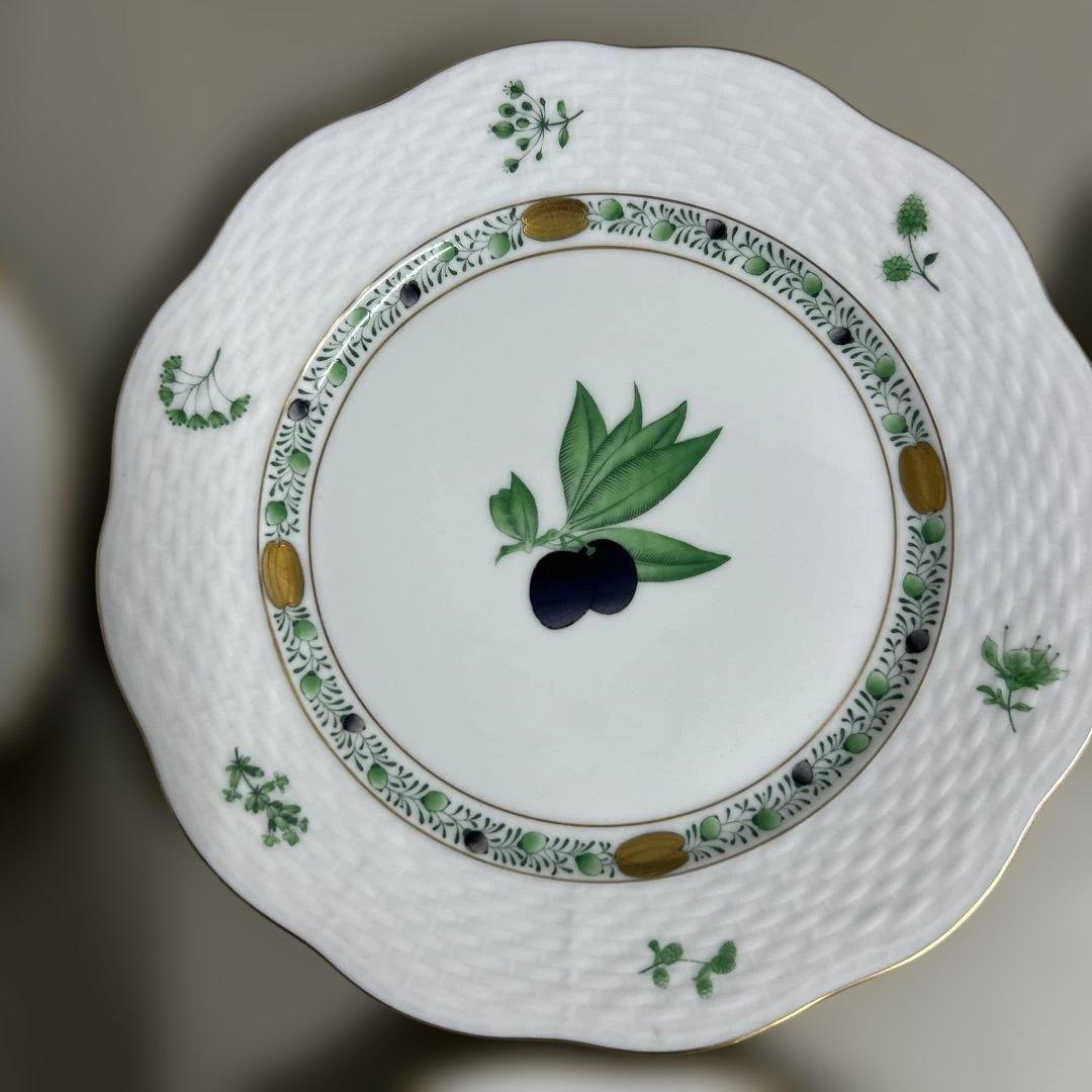 美品Herend HA 517 中皿 19cm 金彩 ヘレンドアピシウスのハーブ