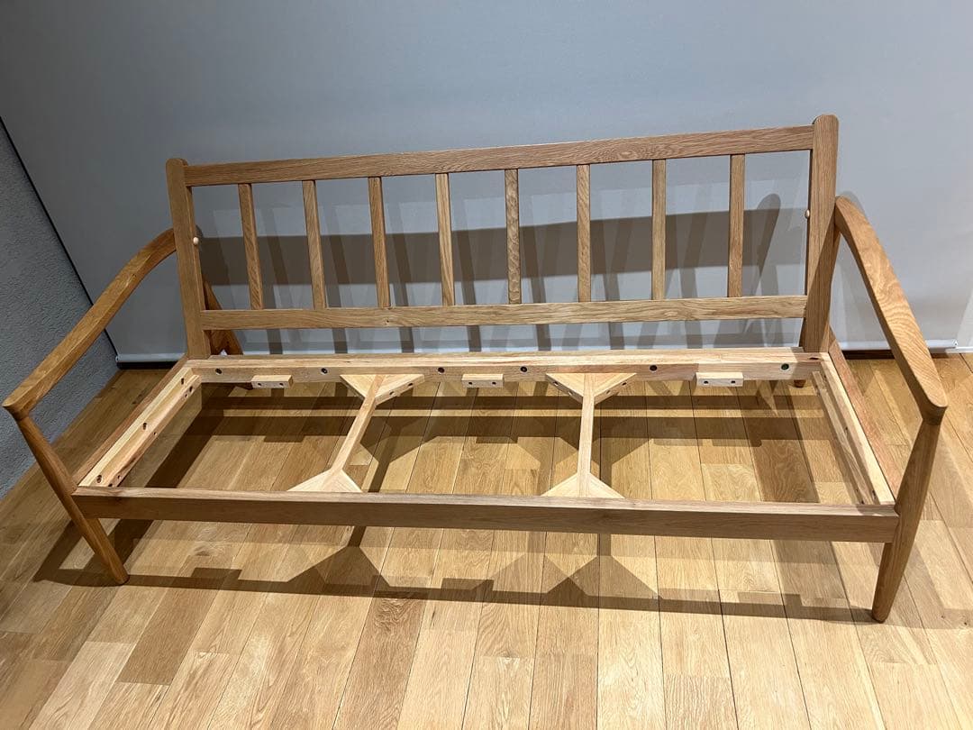 ペーパーナイフソファ風　3人掛け　ネイビー