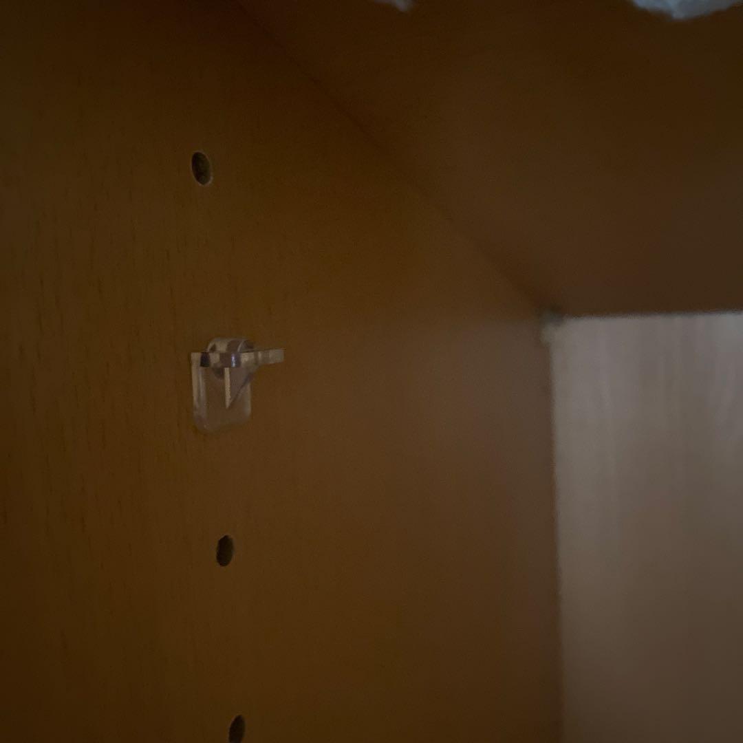 木製ガラス扉本棚 高さ約180cm