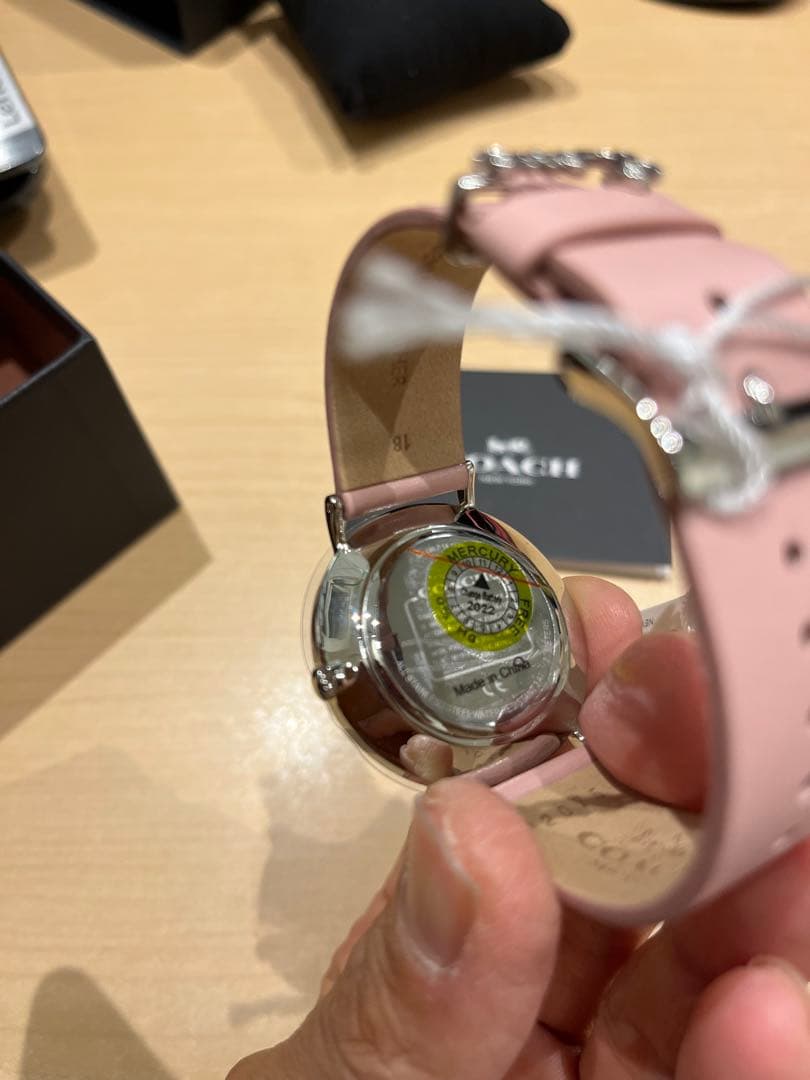 コーチ 腕時計 レディース ペリー ピンク シルバー