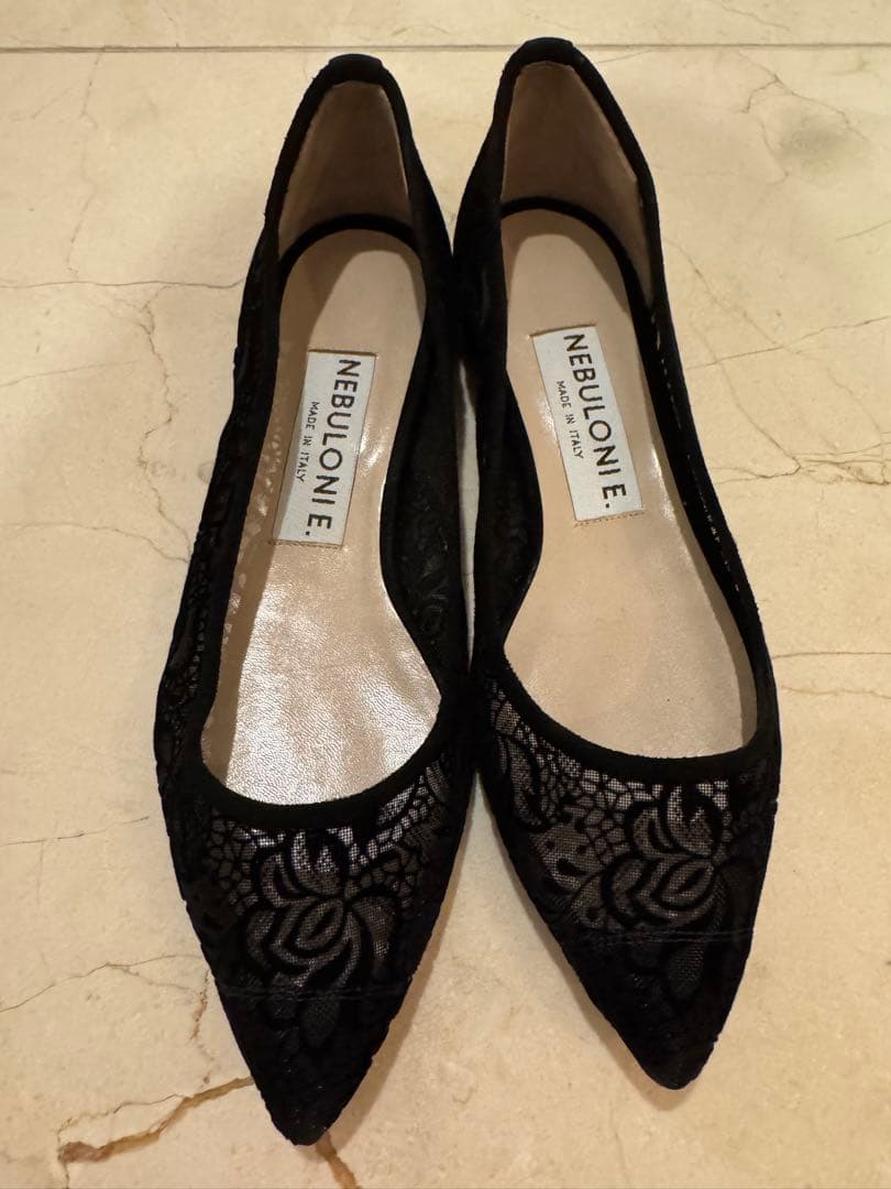 【ネブローニ】レースパンプス　37