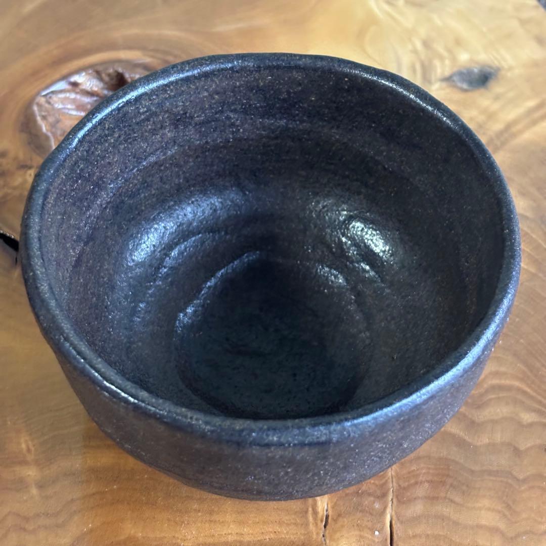 桂窯 伊藤桂楽 楽焼 常慶写 「ホトトギス」 抹茶碗 茶道具 共箱(91)