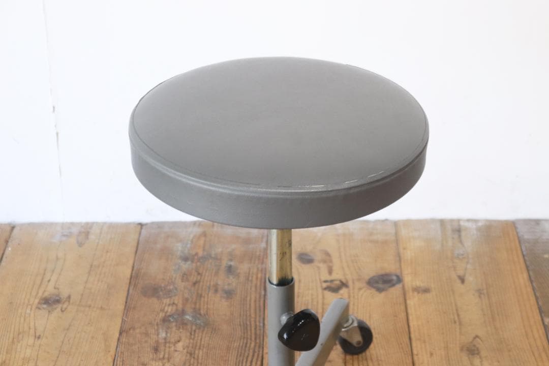 レトロ キャスタースツール 丸椅子 回転 昇降 学校 合皮 オフィス A