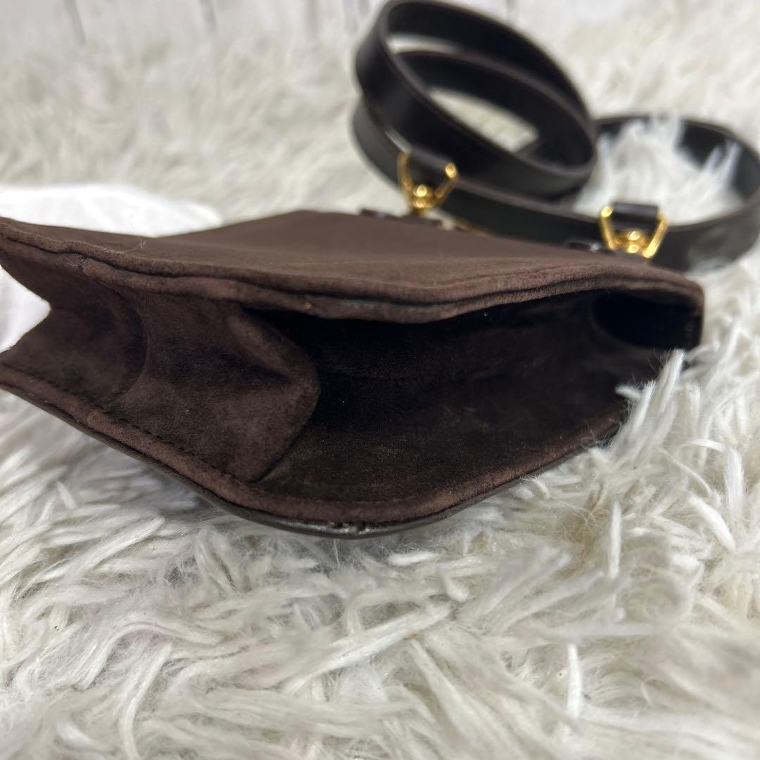 GUCCI ターンロック ウエストポーチ ウエストバッグ レザー スエード