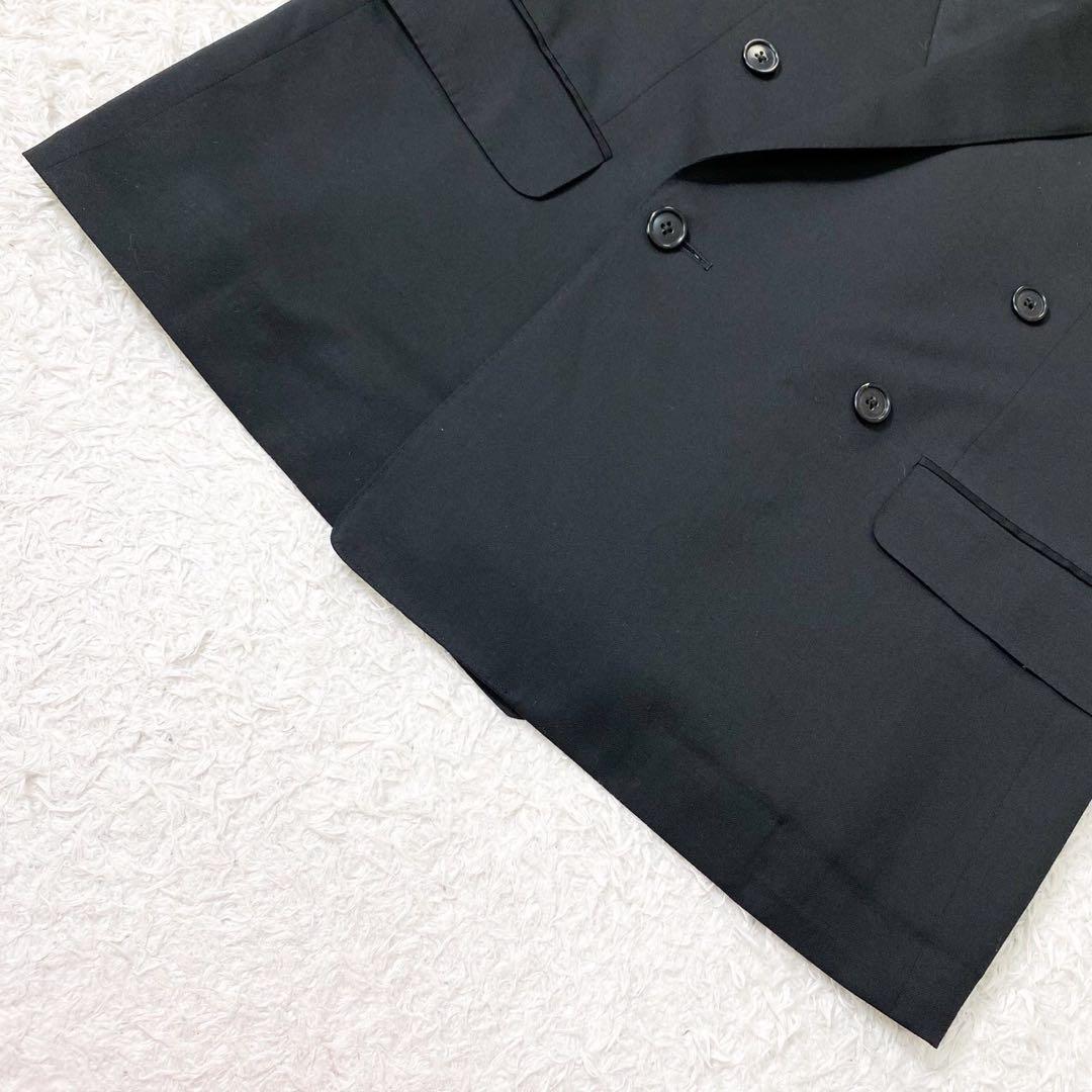 エルメネジルドゼニア テーラードジャケット ダブル サイズ48(M) 黒 ウール