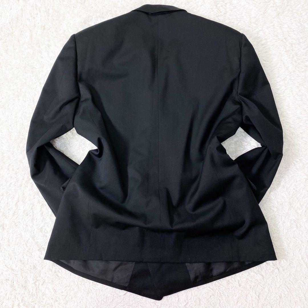 エルメネジルドゼニア テーラードジャケット ダブル サイズ48(M) 黒 ウール