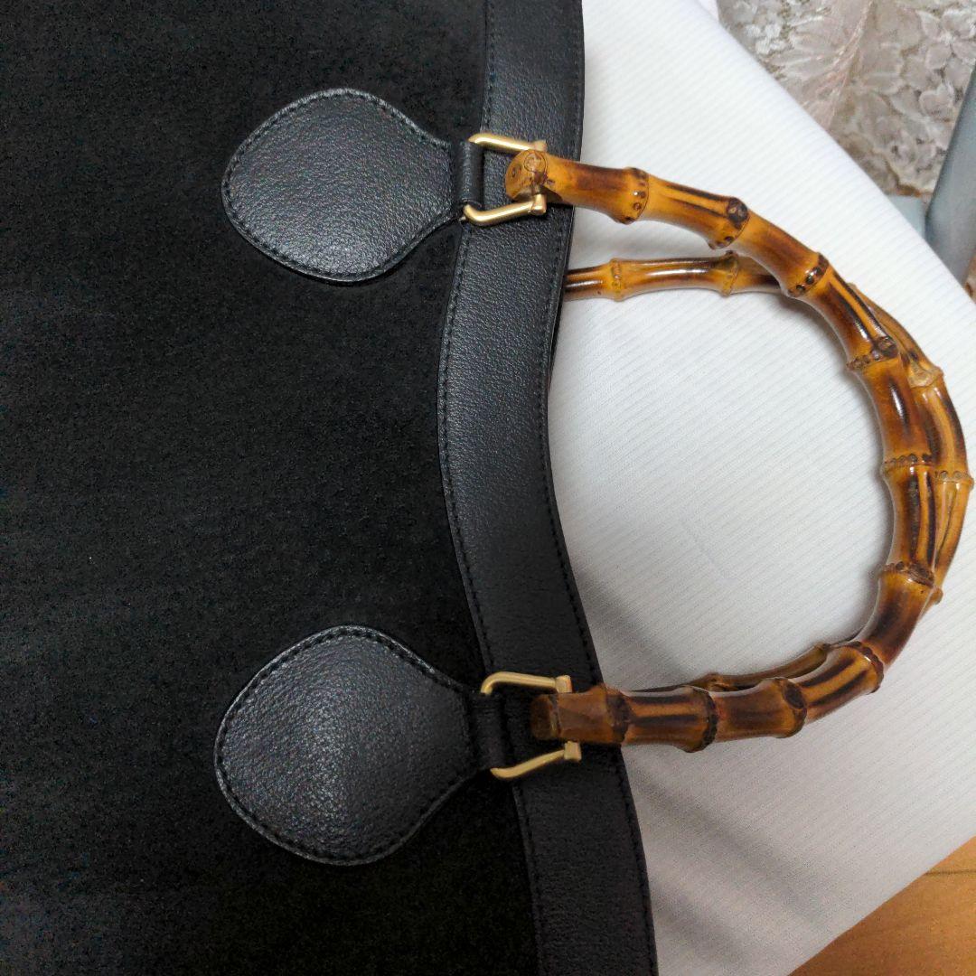 GUCCIバンブースエードバックダイアナ黒　　　　　　　　　完全リペア済み