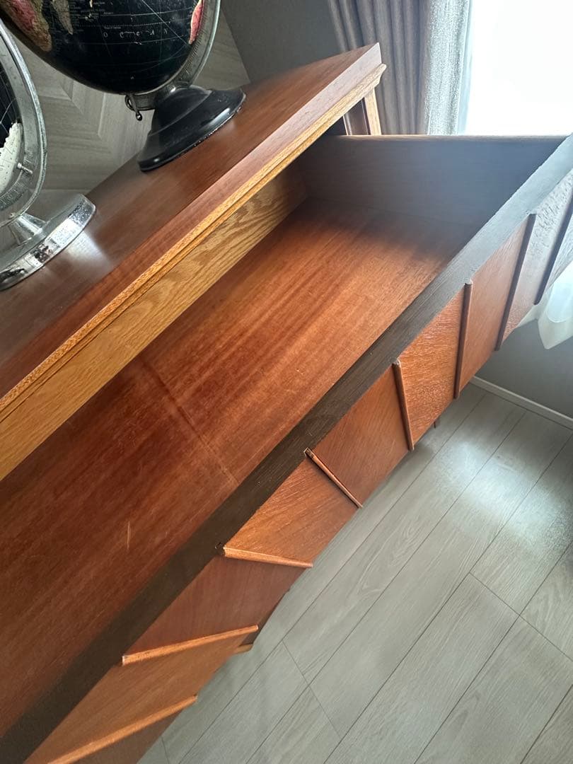 【最終値下】60s ビンテージ　ミッドセンチュリー ウォールナット材 6段タンス