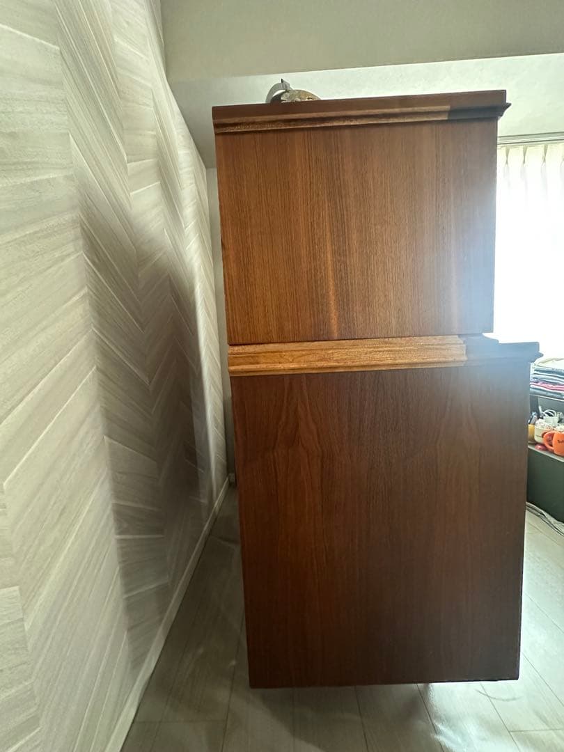 【最終値下】60s ビンテージ　ミッドセンチュリー ウォールナット材 6段タンス
