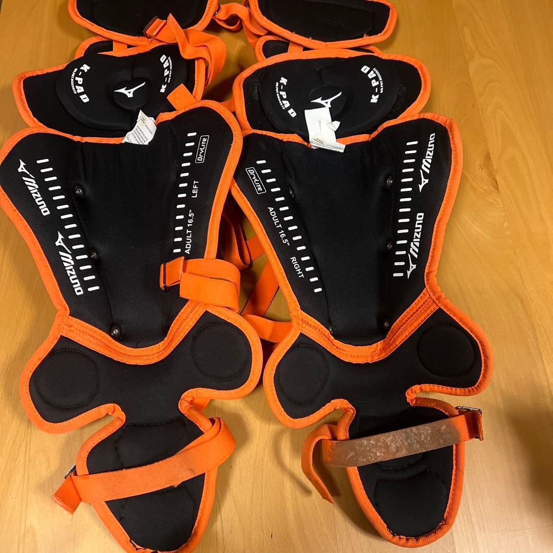 ミズノ硬式用 キャッチャー SAMURAプロテクター セットブラック オレンジ