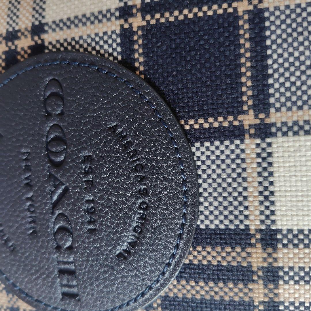 COACH チェック柄ショルダーバッグ