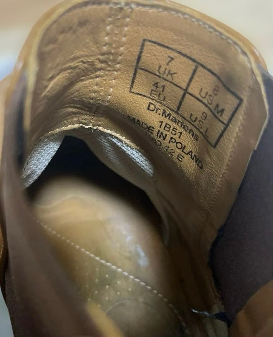 ドクターマーチン　キャメル　レザー サイドゴアブーツ２6cm