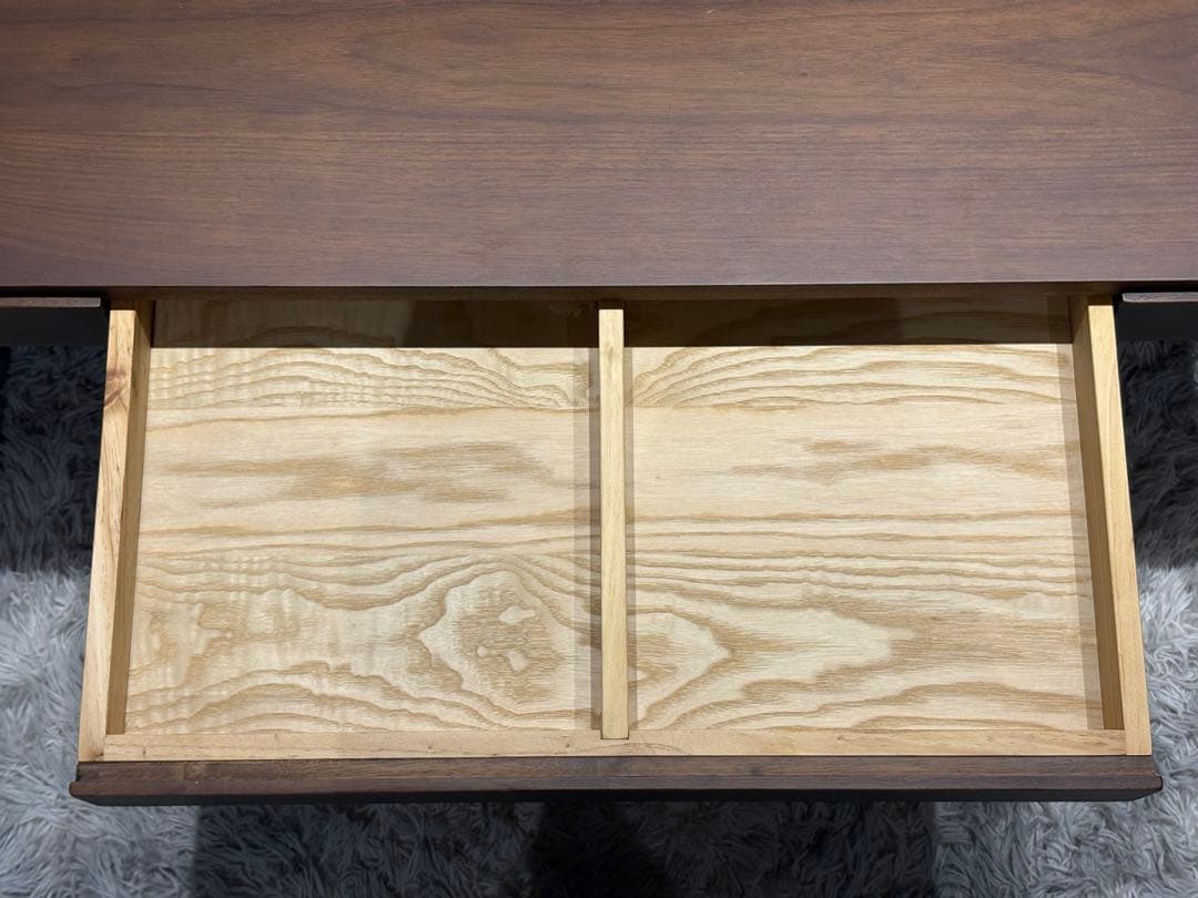 ベルメゾンデイズ　ローテーブル　ウォールナット　引き出し付き　シンプル　GZ