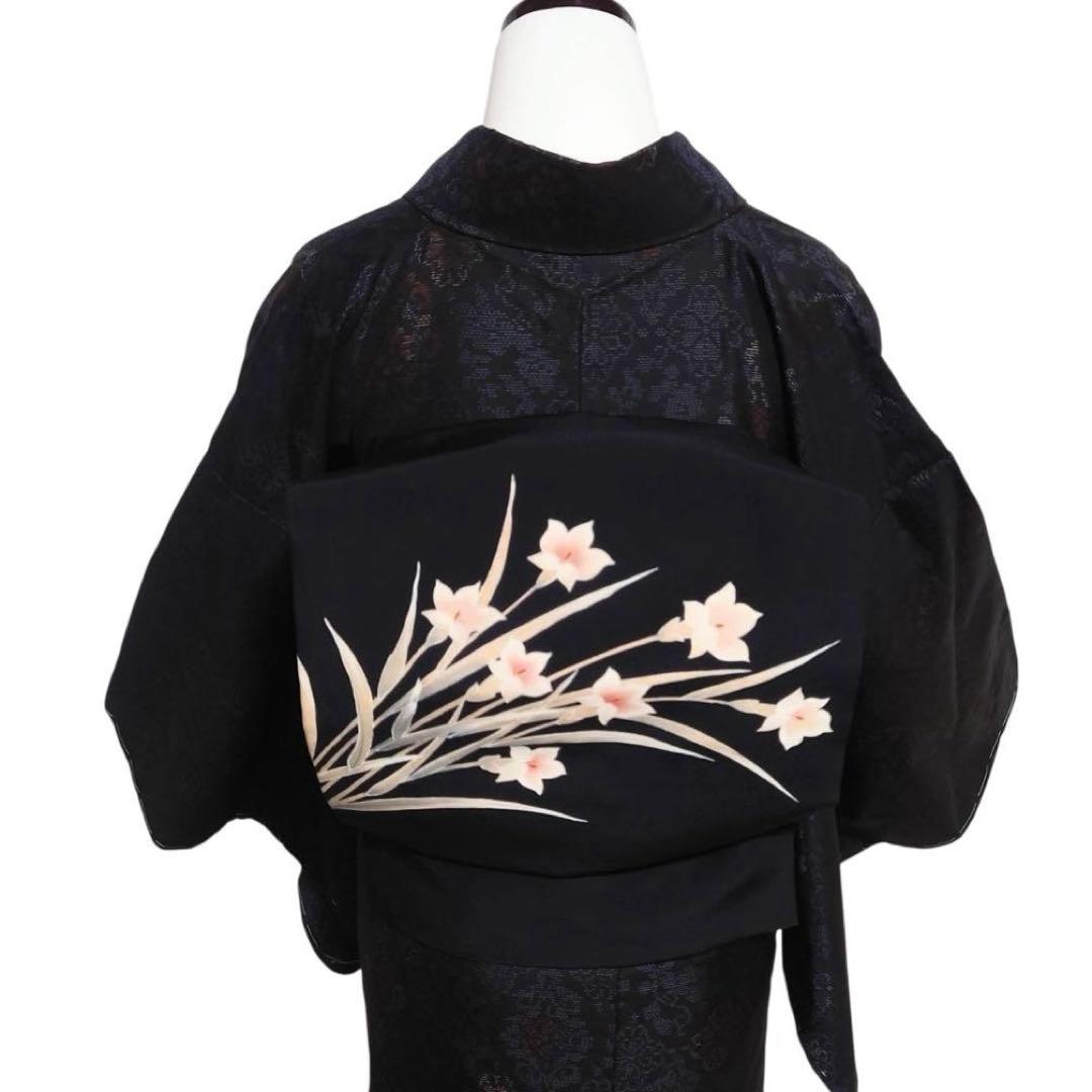 未使用近い　美品　袷　証紙　大島紬　フルセット