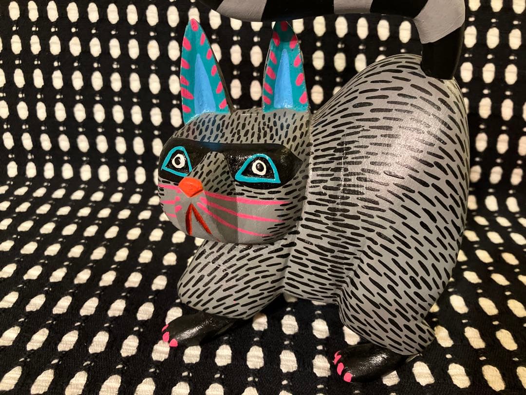 メキシコ オアハカ ウッドカービング アライグマ エドゥアルド・ヒメネス